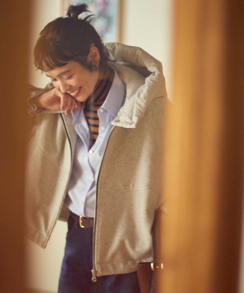 Gready Brilliant(グレディブリリアン)の「フード付ウールショートコート(その他アウター・レディース・トップグレー/チャコールグレー・38)」の20枚目の写真