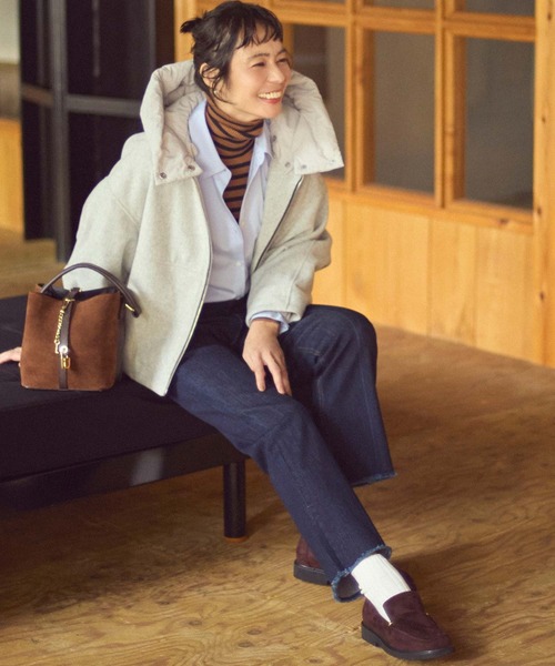 Gready Brilliant(グレディブリリアン)の「フード付ウールショートコート(その他アウター・レディース・トップグレー/チャコールグレー・38)」の21枚目の写真