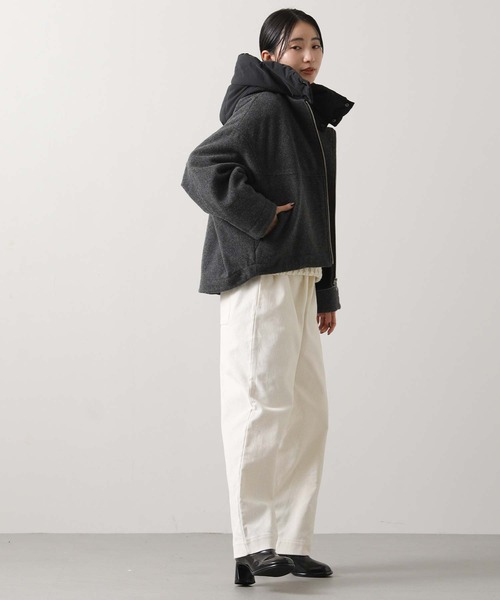 Gready Brilliant(グレディブリリアン)の「フード付ウールショートコート(その他アウター・レディース・トップグレー/チャコールグレー・38)」の4枚目の写真