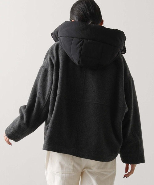 Gready Brilliant(グレディブリリアン)の「フード付ウールショートコート(その他アウター・レディース・トップグレー/チャコールグレー・38)」の9枚目の写真