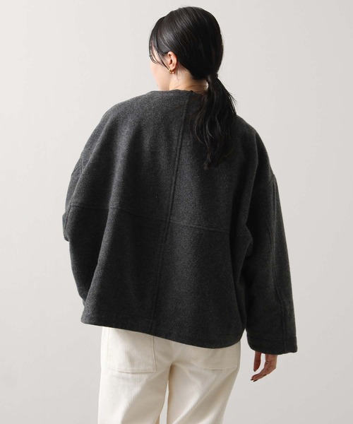 Gready Brilliant(グレディブリリアン)の「フード付ウールショートコート(その他アウター・レディース・トップグレー/チャコールグレー・38)」の13枚目の写真