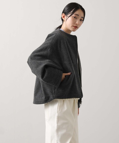 Gready Brilliant(グレディブリリアン)の「フード付ウールショートコート(その他アウター・レディース・トップグレー/チャコールグレー・38)」の14枚目の写真