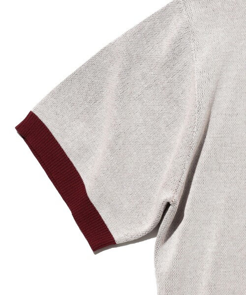 BEAMS PLUS(ビームスプラス)の「Knit Tee Jacquard(Tシャツ/カットソー・メンズ・イエロー/サックスブルー/ワイン・X-LARGE/MEDIUM/SMALL/LARGE)」の7枚目の写真