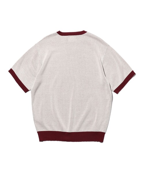 BEAMS PLUS(ビームスプラス)の「Knit Tee Jacquard(Tシャツ/カットソー・メンズ・イエロー/サックスブルー/ワイン・X-LARGE/MEDIUM/SMALL/LARGE)」の11枚目の写真
