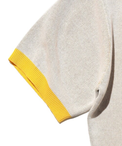BEAMS PLUS(ビームスプラス)の「Knit Tee Jacquard(Tシャツ/カットソー・メンズ・イエロー/サックスブルー/ワイン・X-LARGE/MEDIUM/SMALL/LARGE)」の14枚目の写真