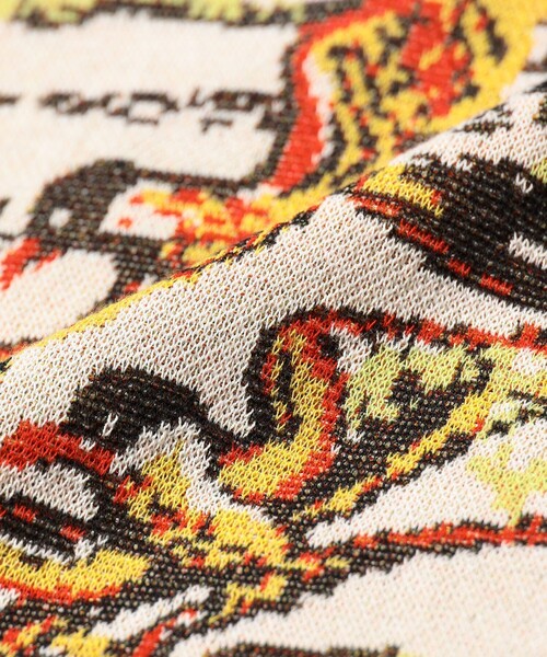 BEAMS PLUS(ビームスプラス)の「Knit Tee Jacquard(Tシャツ/カットソー・メンズ・イエロー/サックスブルー/ワイン・X-LARGE/MEDIUM/SMALL/LARGE)」の16枚目の写真
