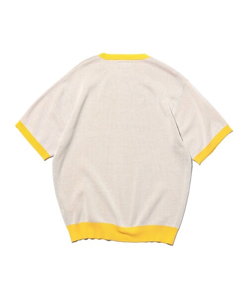 BEAMS PLUS(ビームスプラス)の「Knit Tee Jacquard(Tシャツ/カットソー・メンズ・イエロー/サックスブルー/ワイン・X-LARGE/MEDIUM/SMALL/LARGE)」の18枚目の写真