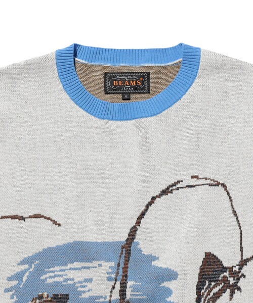 BEAMS PLUS(ビームスプラス)の「Knit Tee Jacquard(Tシャツ/カットソー・メンズ・イエロー/サックスブルー/ワイン・X-LARGE/MEDIUM/SMALL/LARGE)」の20枚目の写真