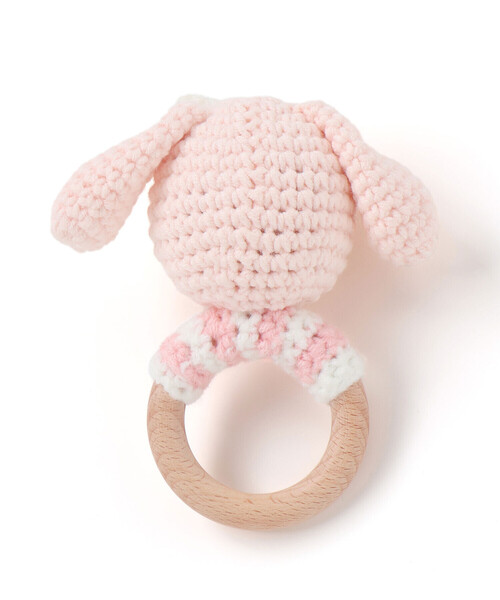SLAP SLIP BABY（スラップスリップベビー）の「アイスクリームクマウサギアニマル恐竜かぎ編みモチーフ付き歯がためベビー（その他ベビー用品・キッズ・オフホワイト/ベージュ/ピンク/グリーン・FREE）」の16枚目の写真