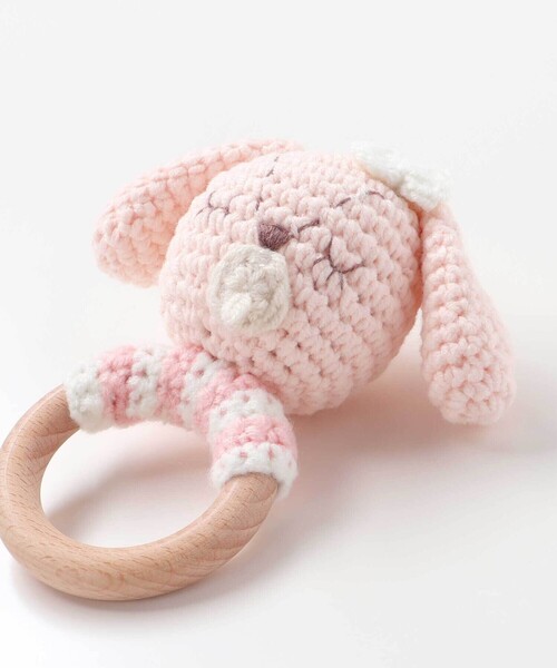 SLAP SLIP BABY（スラップスリップベビー）の「アイスクリームクマウサギアニマル恐竜かぎ編みモチーフ付き歯がためベビー（その他ベビー用品・キッズ・オフホワイト/ベージュ/ピンク/グリーン・FREE）」の15枚目の写真