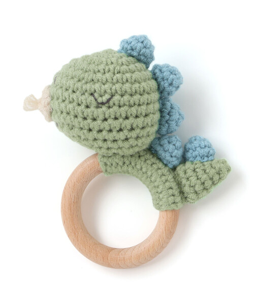 SLAP SLIP BABY（スラップスリップベビー）の「アイスクリームクマウサギアニマル恐竜かぎ編みモチーフ付き歯がためベビー（その他ベビー用品・キッズ・オフホワイト/ベージュ/ピンク/グリーン・FREE）」の10枚目の写真