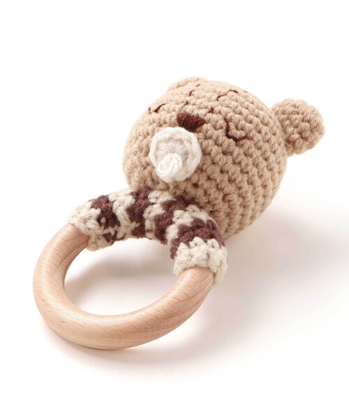 SLAP SLIP BABY（スラップスリップベビー）の「アイスクリームクマウサギアニマル恐竜かぎ編みモチーフ付き歯がためベビー（その他ベビー用品・キッズ・オフホワイト/ベージュ/ピンク/グリーン・FREE）」の11枚目の写真