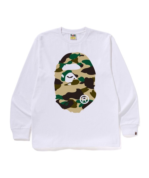 A BATHING APE(アベイシングエイプ)の「1ST CAMO BIG APE HEAD LS TEE(Tシャツ/カットソー・メンズ・ブラック×グリーン/ホワイト×グリーン/ホワイト×イエロー/ブラック×イエロー・MEDIUM/X-LARGE/LARGE/SMALL/XX-LARGE/XXX-LARGE)」の3枚目の写真