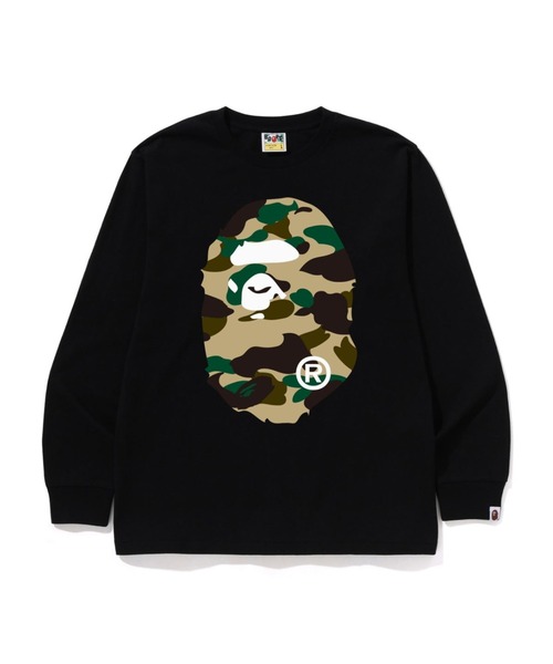 A BATHING APE(アベイシングエイプ)の「1ST CAMO BIG APE HEAD LS TEE(Tシャツ/カットソー・メンズ・ブラック×グリーン/ホワイト×グリーン/ホワイト×イエロー/ブラック×イエロー・MEDIUM/X-LARGE/LARGE/SMALL/XX-LARGE/XXX-LARGE)」の4枚目の写真