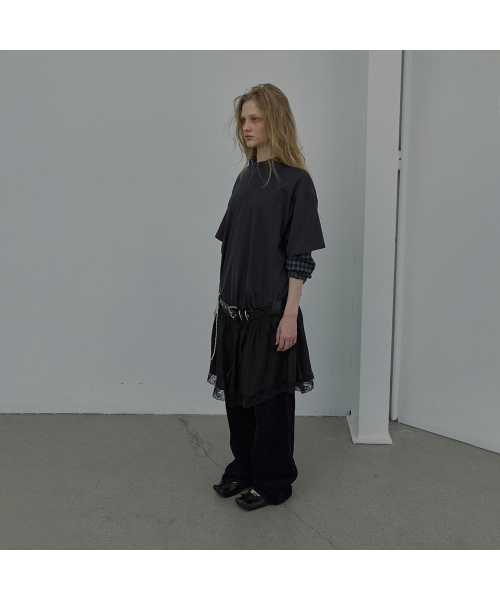 LCDC TM(エルシーディーシーティーエム)の「LACE TRIM JERSEY DRESS (CHARCOAL)(ワンピース・レディース・その他・OS)」の11枚目の写真
