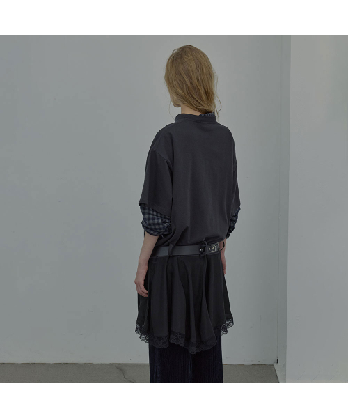 LCDC TM(エルシーディーシーティーエム)の「LACE TRIM JERSEY DRESS (CHARCOAL)(ワンピース・レディース・その他・OS)」の8枚目の写真