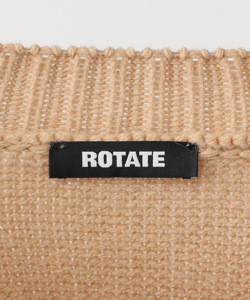 journal standard L'essage（ジャーナルスタンダードレサージュ）の「【ROTATEローテート】 Knit V-Neck Jumper：ニット（ニット/セーター・レディース・ベージュ・X-SMALL）」の8枚目の写真