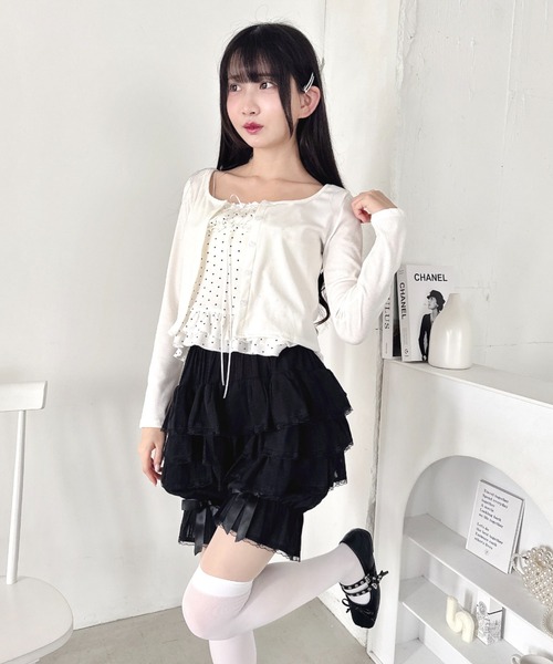 Loueme(ルエム)の「キャンディフリルショートパンツ(その他パンツ・レディース・ブラック/ライトブルー/ホワイト/ピンク・FREE)」の15枚目の写真