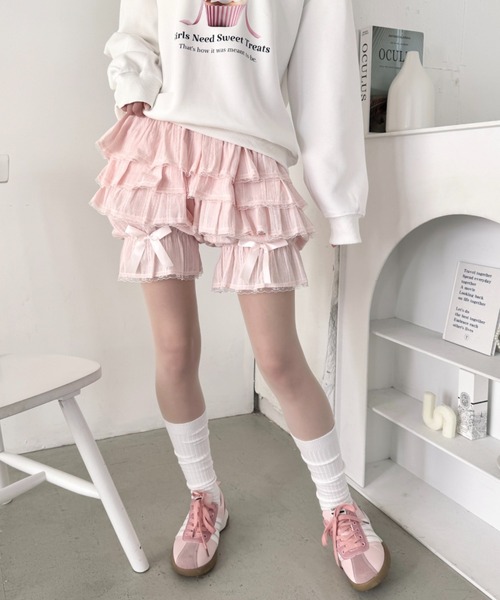 Loueme(ルエム)の「キャンディフリルショートパンツ(その他パンツ・レディース・ブラック/ライトブルー/ホワイト/ピンク・FREE)」の18枚目の写真