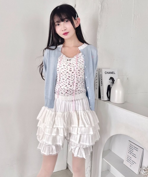 Loueme(ルエム)の「キャンディフリルショートパンツ(その他パンツ・レディース・ブラック/ライトブルー/ホワイト/ピンク・FREE)」の9枚目の写真