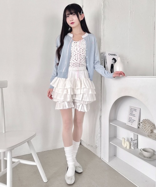 Loueme(ルエム)の「キャンディフリルショートパンツ(その他パンツ・レディース・ブラック/ライトブルー/ホワイト/ピンク・FREE)」の10枚目の写真