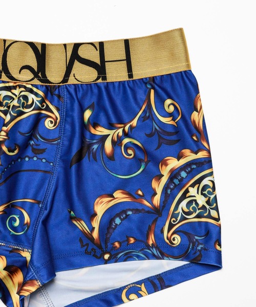 VANQUISH（ヴァンキッシュ）の「VANQUISH / ヴァンキッシュ ヴィンテージ デコレーションプリント アンダーウェア（ボクサーパンツ・メンズ・ブルー・M/L）」の3枚目の写真