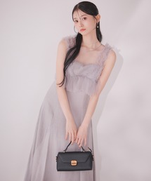 sugar nine（シュガーナイン）の「【ワンピース】ウエストチュールミディアムドレス（ワンピース）」