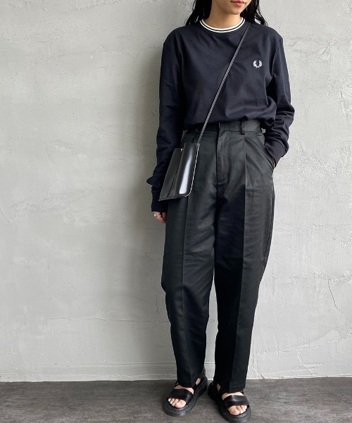 FRED PERRY（フレッドペリー）の「[FRED PERRY/フレッドペリー] ツインティップライン ロングスリーブTシャツ M9602（Tシャツ/カットソー・レディース・ブラック/ホワイト/ネイビー・L/M/S）」の7枚目の写真