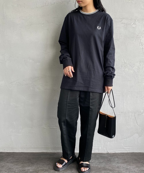 FRED PERRY（フレッドペリー）の「[FRED PERRY/フレッドペリー] ツインティップライン ロングスリーブTシャツ M9602（Tシャツ/カットソー・レディース・ブラック/ホワイト/ネイビー・L/M/S）」の14枚目の写真