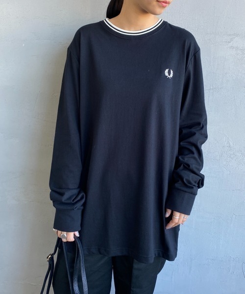FRED PERRY（フレッドペリー）の「[FRED PERRY/フレッドペリー] ツインティップライン ロングスリーブTシャツ M9602（Tシャツ/カットソー・レディース・ブラック/ホワイト/ネイビー・L/M/S）」の15枚目の写真