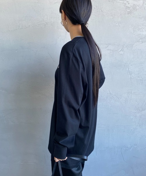 FRED PERRY（フレッドペリー）の「[FRED PERRY/フレッドペリー] ツインティップライン ロングスリーブTシャツ M9602（Tシャツ/カットソー・レディース・ブラック/ホワイト/ネイビー・L/M/S）」の16枚目の写真