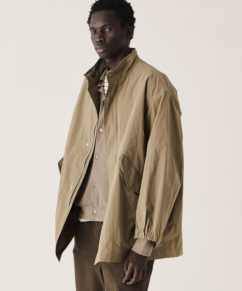 ORCIVAL | ペーパーライクナイロン スタンドカラージャケット MEN