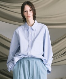 《UNISEX》120/2 Suvin Cotton Typewriter Prime-Over Shirt/スビンコットンタイプライタープライムオーバーシャツ【MAISON SPECIAL/メゾンスペシャル】