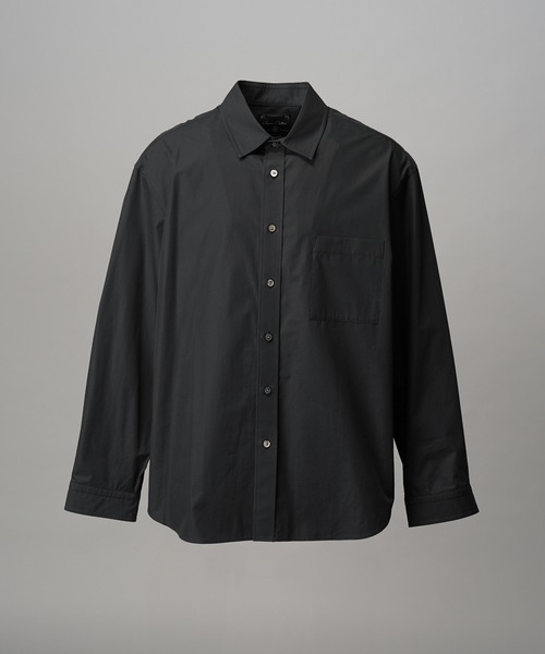 MAISON SPECIAL(メゾンスペシャル)の「《UNISEX》120/2 Suvin Cotton Typewriter Prime-Over Shirt/スビンコットンタイプライタープライムオーバーシャツ【MAISON SPECIAL/メゾンスペシャル】(シャツ/ブラウス・メンズ・ブラック/ライトブルー/サックスブルー/スカイブルー/ホワイト/グレー/ブルー・0/1/2)」の22枚目の写真