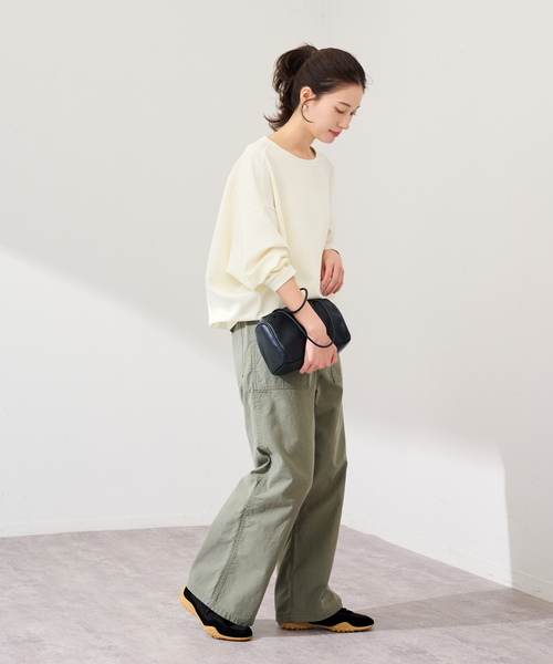 FRAMeWORK(フレームワーク)の「MOHI/モヒ SUEDEポリエステルコンビネーションスニーカー(スニーカー・レディース・ベージュ/ブラック・38/39/36/37)」の4枚目の写真