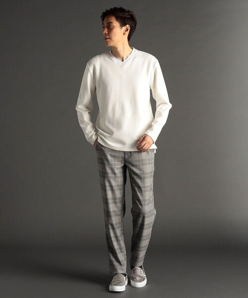 MONSIEUR NICOLE（ムッシュニコル）の「グレンチェック ワイドパンツ（その他パンツ・メンズ・ブラック/グレー・MEDIUM/LARGE/SMALL）」の12枚目の写真