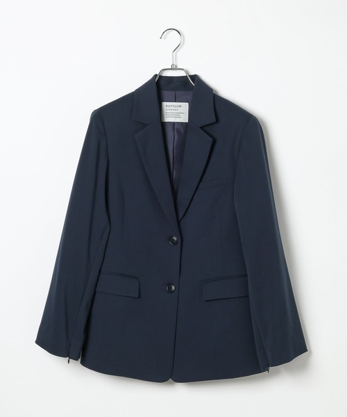 BAYFLOW（ベイフロー）の「【KARENさんコラボ】ジャケット（テーラードジャケット・レディース・グレイッシュベージュ/ネイビー・SMALL/MEDIUM）」の13枚目の写真