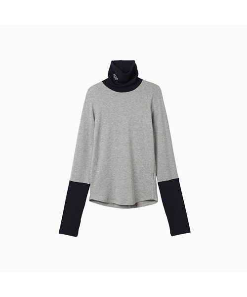 MENASOO(ミナス)の「Track Warmer Color Turtleneck T Shirt_Melange Gray(Tシャツ/カットソー・レディース・グレー・F)」の1枚目の写真