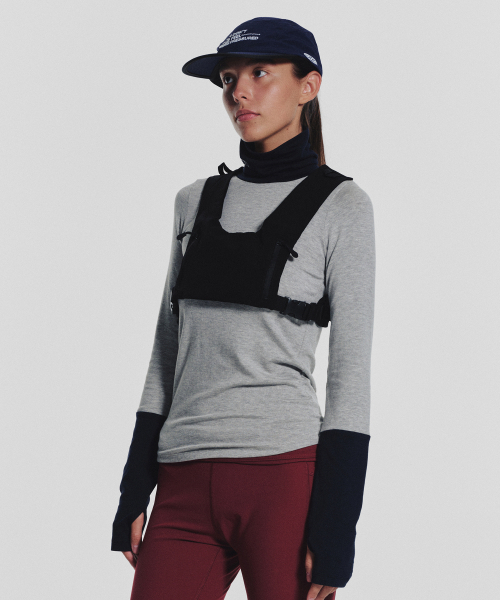MENASOO(ミナス)の「Track Warmer Color Turtleneck T Shirt_Melange Gray(Tシャツ/カットソー・レディース・グレー・F)」の2枚目の写真