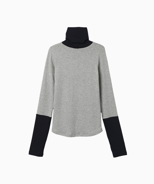 MENASOO(ミナス)の「Track Warmer Color Turtleneck T Shirt_Melange Gray(Tシャツ/カットソー・レディース・グレー・F)」の16枚目の写真
