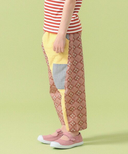 こども ビームス(コドモビームス)の「パッチワーク パンツ 2026SS(90~140cm)(その他パンツ・キッズ・ネイビー/イエロー・140/130/120/110/100/90)」の3枚目の写真