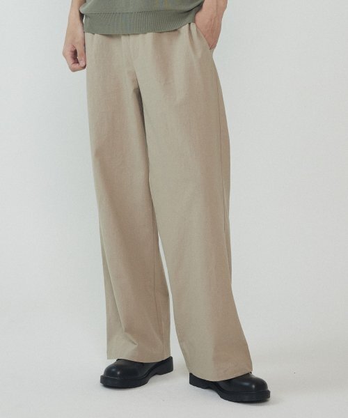 ANALOG MOOD(アナログムード)の「リネンコットンセミワイドパンツ(ダークベージュ)(その他パンツ・メンズ・その他・FREE)」の4枚目の写真