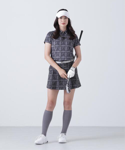 St ANDREWS(セントアンドリュース)の「【St ANDREWS】ロゴチェックジャガードスカート (WOMENS)(スカート・レディース・ブラック/ベージュ・M/SS/S/L)」の7枚目の写真