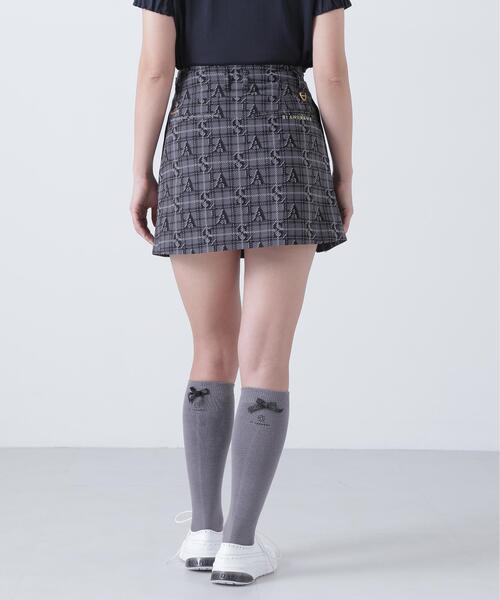 St ANDREWS(セントアンドリュース)の「【St ANDREWS】ロゴチェックジャガードスカート (WOMENS)(スカート・レディース・ブラック/ベージュ・M/SS/S/L)」の9枚目の写真