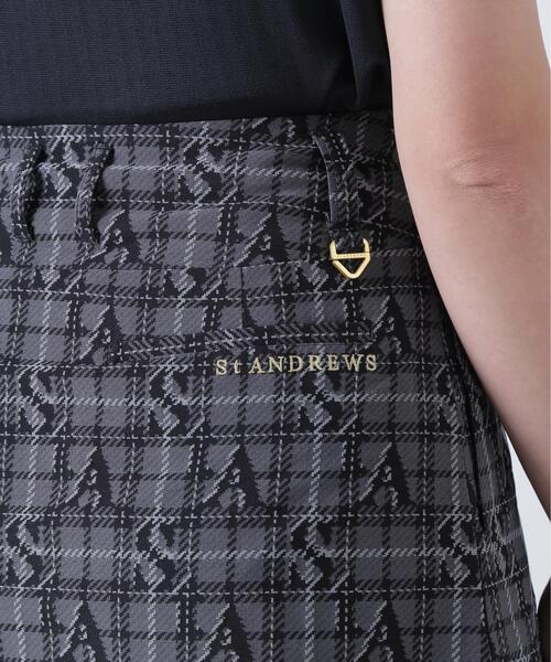 St ANDREWS(セントアンドリュース)の「【St ANDREWS】ロゴチェックジャガードスカート (WOMENS)(スカート・レディース・ブラック/ベージュ・M/SS/S/L)」の13枚目の写真