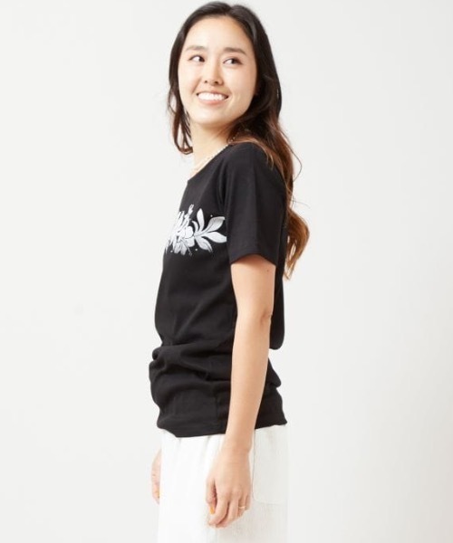 Kahiko(カヒコ)の「【Kahiko】エレエレフラTシャツ(Tシャツ/カットソー・レディース・ホワイト/ブラック・L/M)」の5枚目の写真