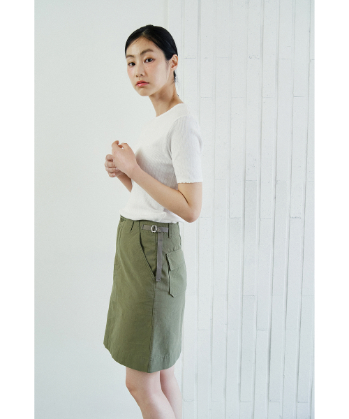 COTTON BELL（コットンベル）の「ミディサイドベルトスカート - カーキ（スカート・レディース・その他・SMALL/MEDIUM）」の9枚目の写真