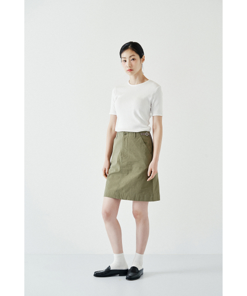 COTTON BELL（コットンベル）の「ミディサイドベルトスカート - カーキ（スカート・レディース・その他・SMALL/MEDIUM）」の10枚目の写真