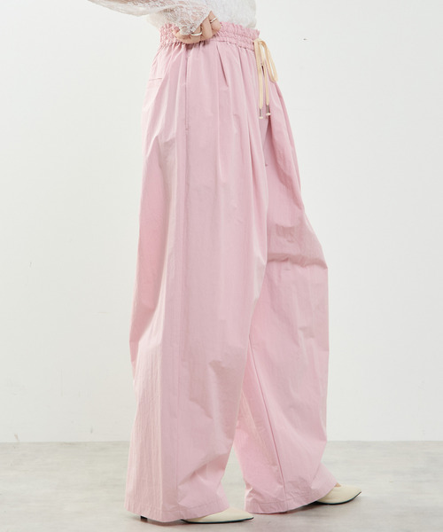 SOFFITTO（ソフィット）の「【A_/エース】タックギャザーパンツ（その他パンツ・レディース・ピンク/ブラック・S/M）」の3枚目の写真