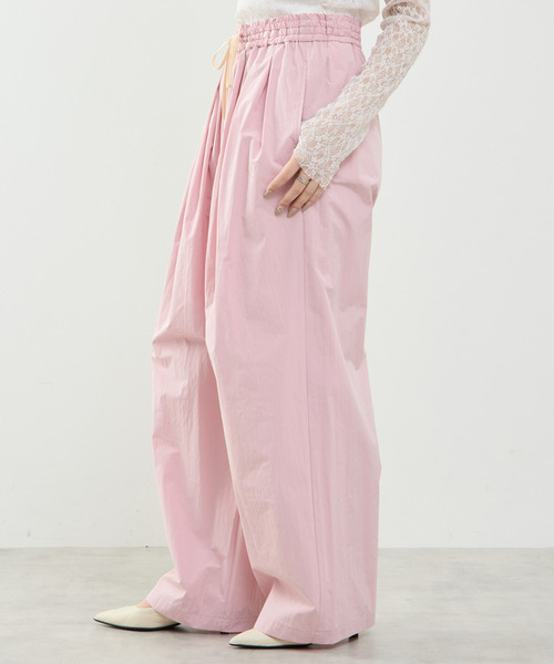 SOFFITTO（ソフィット）の「【A_/エース】タックギャザーパンツ（その他パンツ・レディース・ピンク/ブラック・S/M）」の5枚目の写真